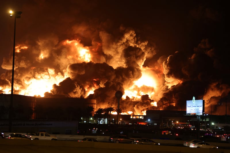 A fire broke out at Aramco's petroleum storage facility in Jeddah, Saudi Arabia, after an attack by Yemen's Houthi rebels. Reuters