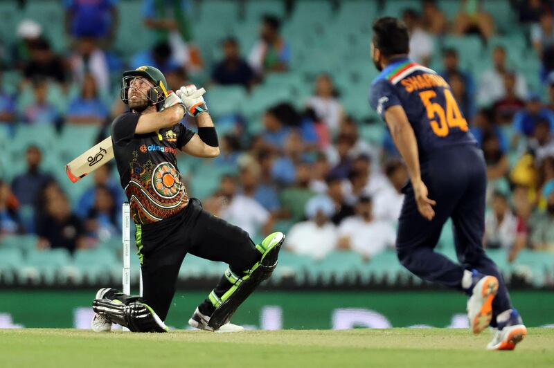 Australia's Glenn Maxwell made a quickfire 22 in Sydney. AFP