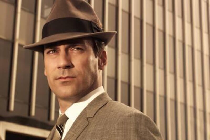 This photo released by AMC shows Jon Hamm as Don Draper in "Mad Men". (AP Photo/AMC Frank Ockenfels)**NO SALES**