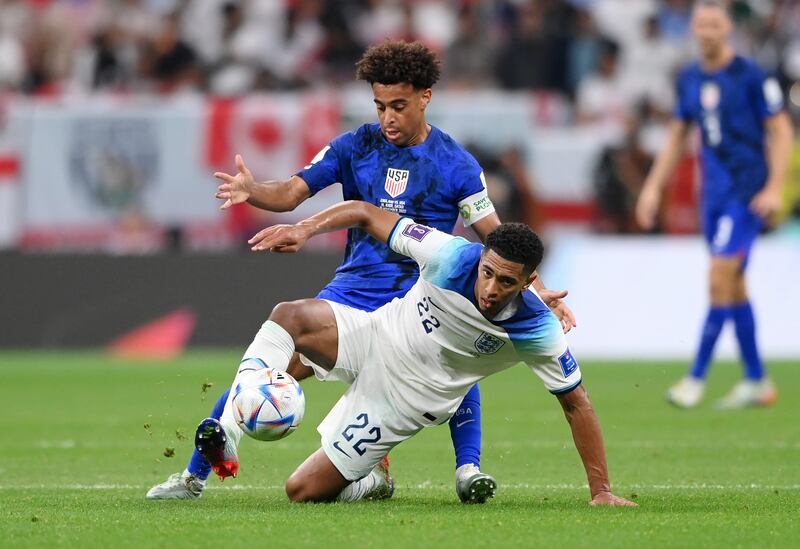 Jude Bellingham 5: Excellent against Iran, mediocre against the USA. No key passes, shots and outclassed by McKennie. Getty