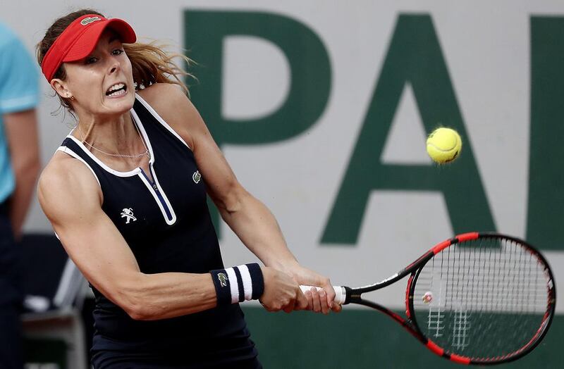 Alize Cornet of France in action against Venus Williams of the USA during their women’s single third round match at the French Open tennis tournament at Roland Garros in Paris, France, 28 May 2016.​​​​  EPA/IAN LANGSDON