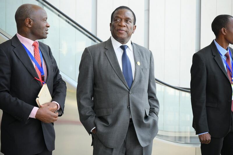 epa06483575 President of Zimbabwe Emmerson Mnangagwa looks on during the 30th Ordinary Session of the African Union (AU) Summit in Addis Ababa, Ethiopia, 29 January 2018. President of Rwanda Paul Kagame has officially taken over as the new Chairman of the African Union on 29 January. African leaders and the United Nations Secretary-General Antonio Guterres will discuss politcal and security issues under the theme 'Winning the Fight against Corruption: A Sustainable Path to Africa's Transformation'.  EPA/STR