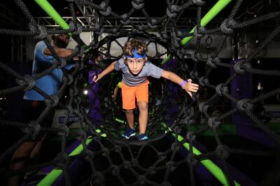 Kids can embark on a Ninja obstacle course 