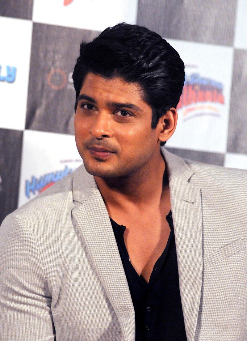 Bollywood film actor Sidharth Shukla poses during the trailer launch of the 2014 Hindi film 'Humpty Sharma Ki Dulhania'. AFP