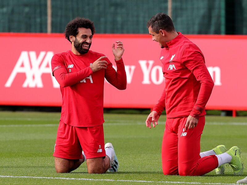 Mohamed Salah, left, and Dejan Lovren. PA