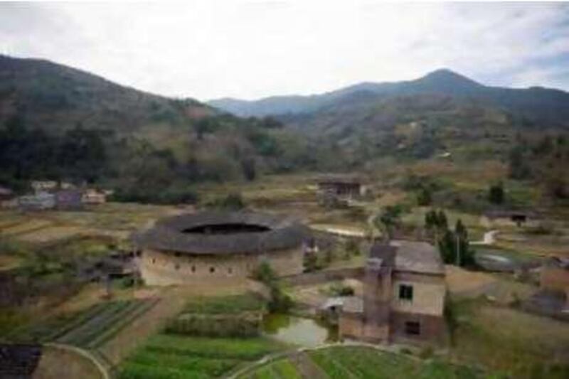 A view of a Tulou in Fujian Province.

Credit: Natalie Behring *** Local Caption ***  nbbIMG_5624.jpg