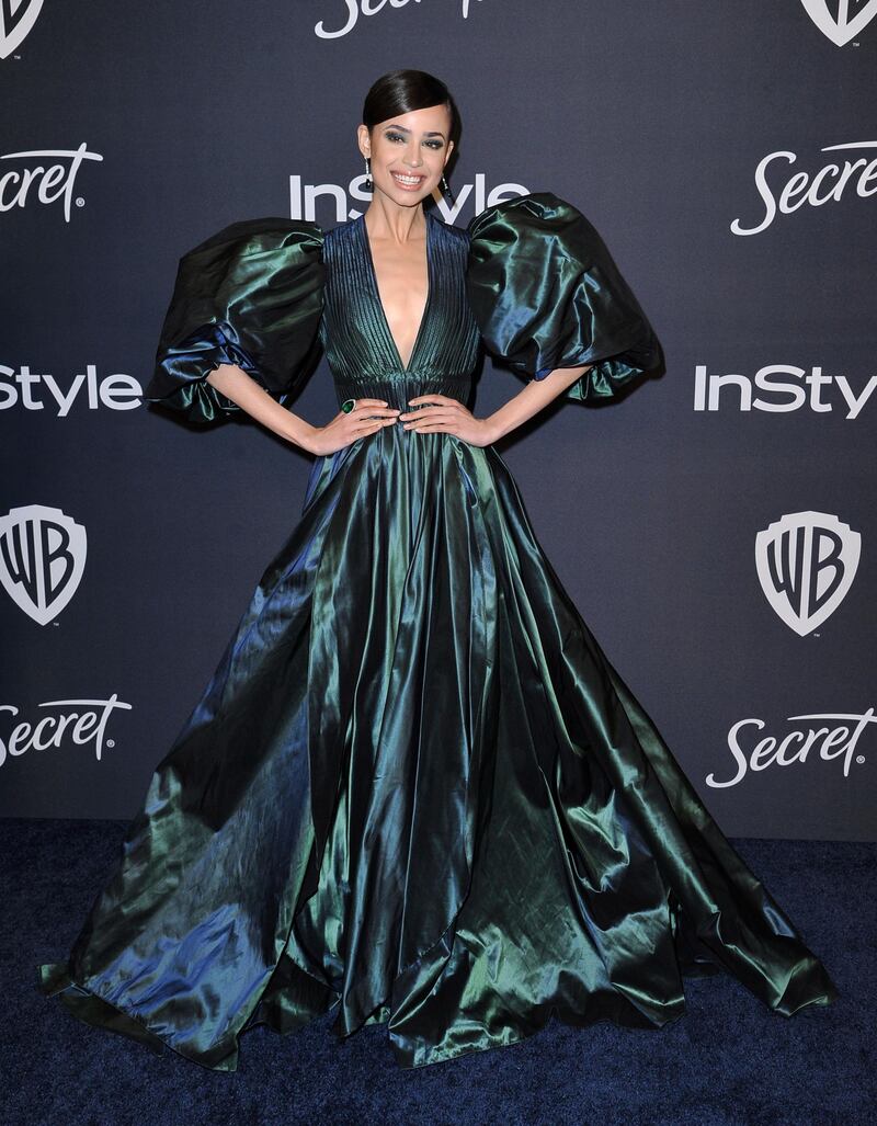 Sofia Carson attends the 21st Annual InStyle And Warner Bros. Pictures Golden Globe afterparty in Beverly Hills, California on January 5, 2020. AP