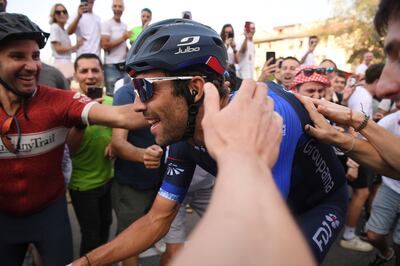 Thibaut Pinot raced in his final event at Il Lombardia. AP