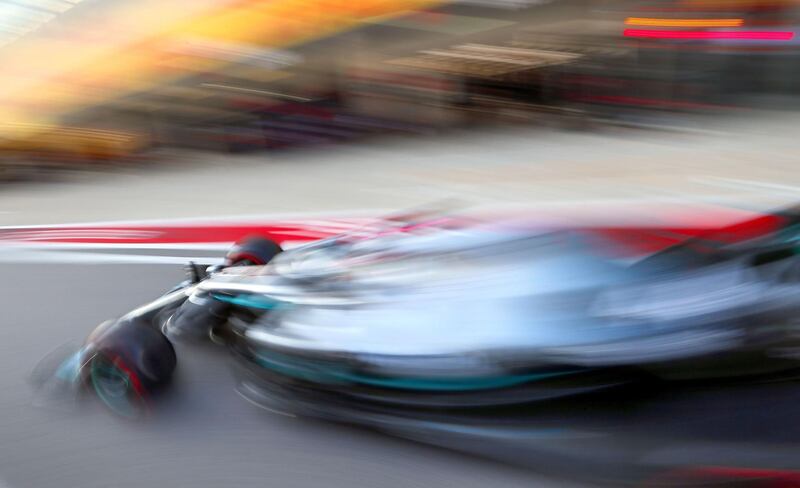 Mercedes' British driver Lewis Hamilton arrives in the pits during the qualifying session for the Formula One Russian Grand Prix at The Sochi Autodrom Circuit in Sochi.  AFP