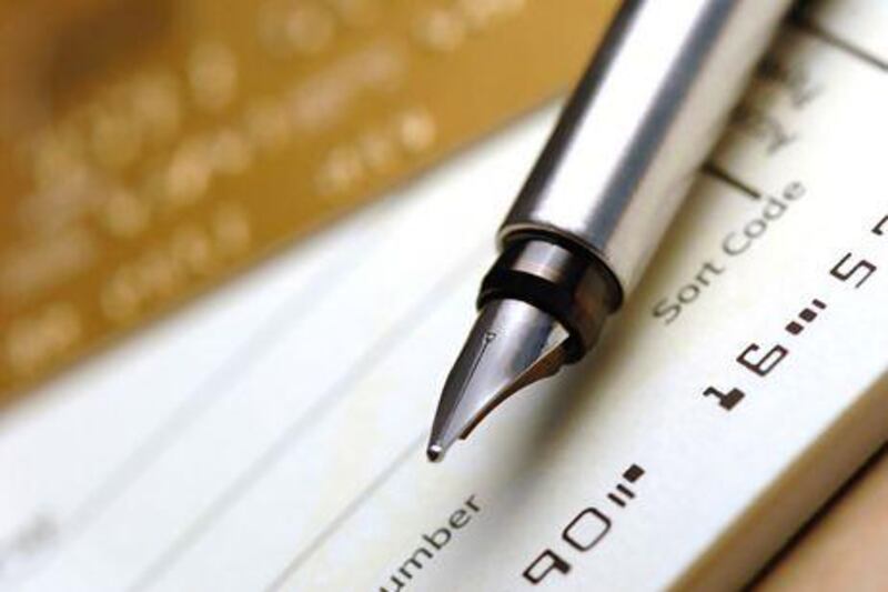 About 1.4 million cheques failed at the point of use in the UAE last year, representing payments worth Dh46.8 billion. istockphoto.com