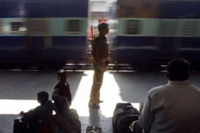 A security guard at a platform in Gauhati railway station in Gauhati, India The England and Wales Cricket Board released a statement confirming they had agreed to postpone the sixth one-day international match to be held in Gauhati following attacks in Mumbai, and that the team would remain in Bhubaneswar, near Cuttack, for 24 hours pending further talks.