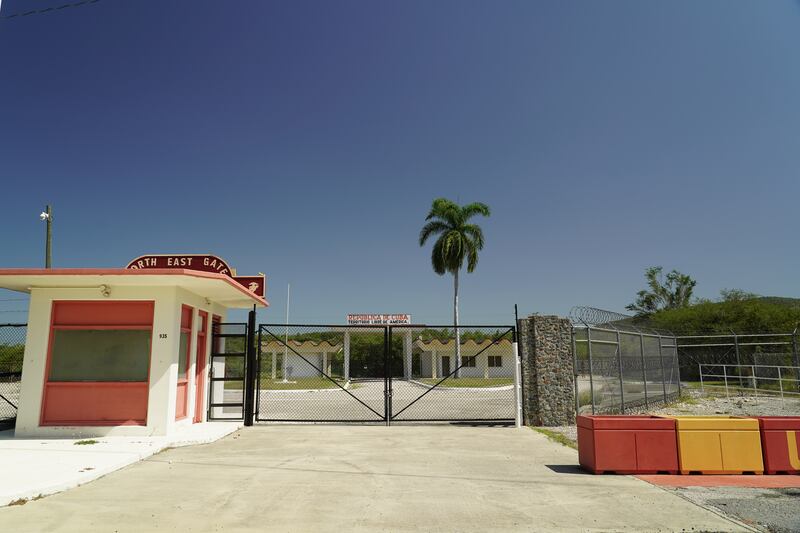 The North East Gate separating the US Naval Station at Guantanamo Bay, Cuba with Cuba. Willy Lowry / The National