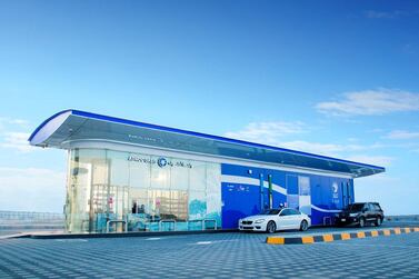 The Saadiyat station is designed along the concept of ‘Adnoc on the go’. Courtesy Adnoc Distribution