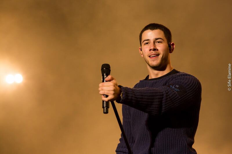 Nick Jonas performs at the Mawazine Festival in Rabat, Morocco.