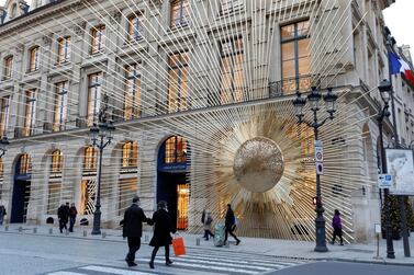 Louis Vuitton's Christmas window in Paris. Photo by Charles Platiau / Reuters