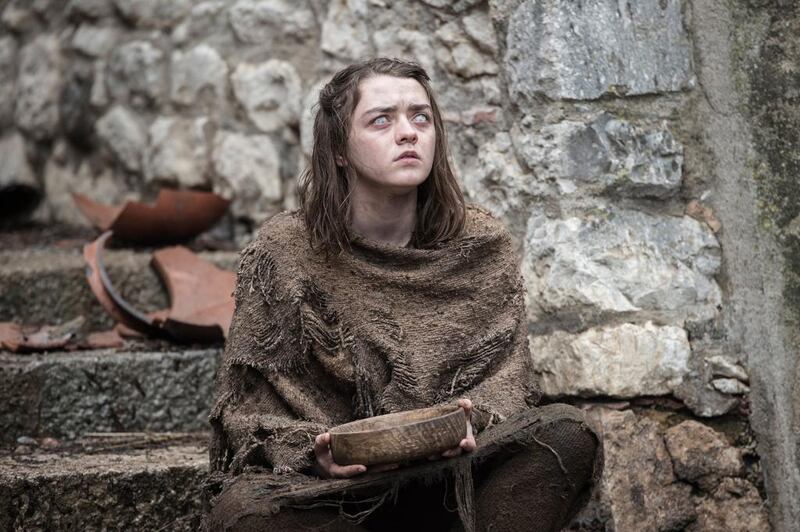 Maisie Williams as Arya Stark in hit series Game of Thrones, the most pirated show in TV history. AP Photo