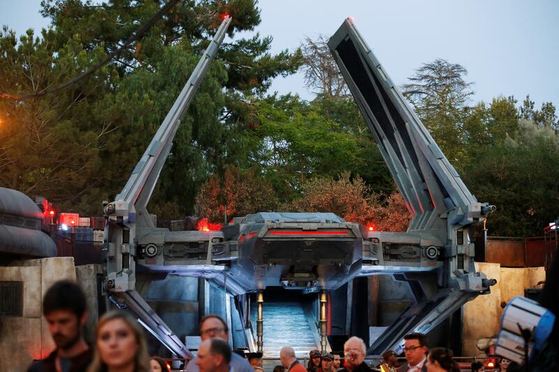 Guests explore the expansion at Disneyland in California. Reuters