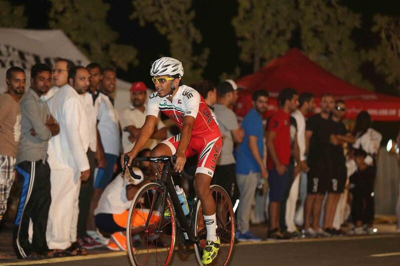 Cycling in the UAE has reached another milestone, with the hosting of the First Emirati Cycle Challenge at Al Wathba Cycle Track in Abu Dhabi. Courtesy Sultan Hazza Al Darmaki Stables
