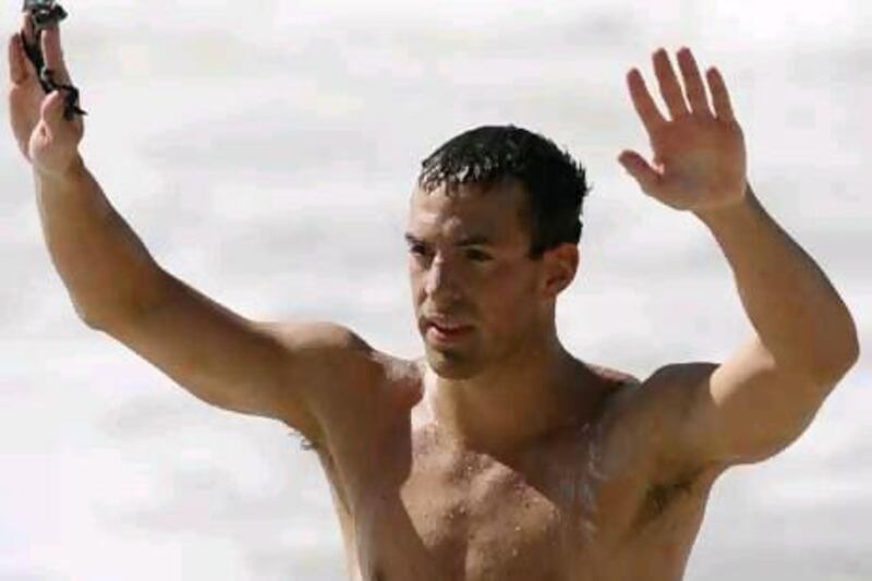 File photo of Fran Crippen, US national swimmer, who died during a race in the United Arab Emirates on Saturday, Oct. 23, 2010. His family is currently considering legal action. AP Photo/Dario Lopez