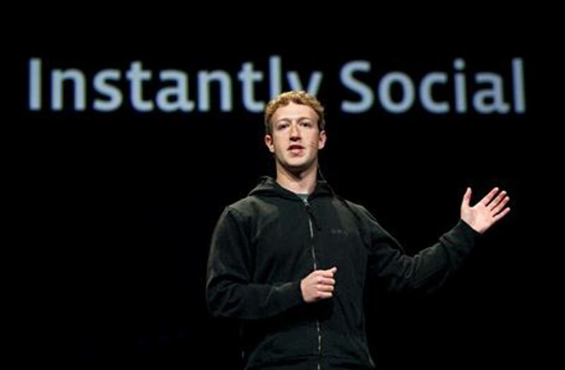 Mark Zuckerberg, founder and chief executive officer of Facebook Inc., gives a keynote address at the annual F8 developer conference in San Francisco, California, U.S., on Wednesday, April 21, 2010. Zuckerberg said he isn't counting on making money from the company's Facebook Credits online currency any time soon, even as he pumps resources into the project. Photographer: Kim White/Bloomberg *** Local Caption *** Mark Zuckerberg