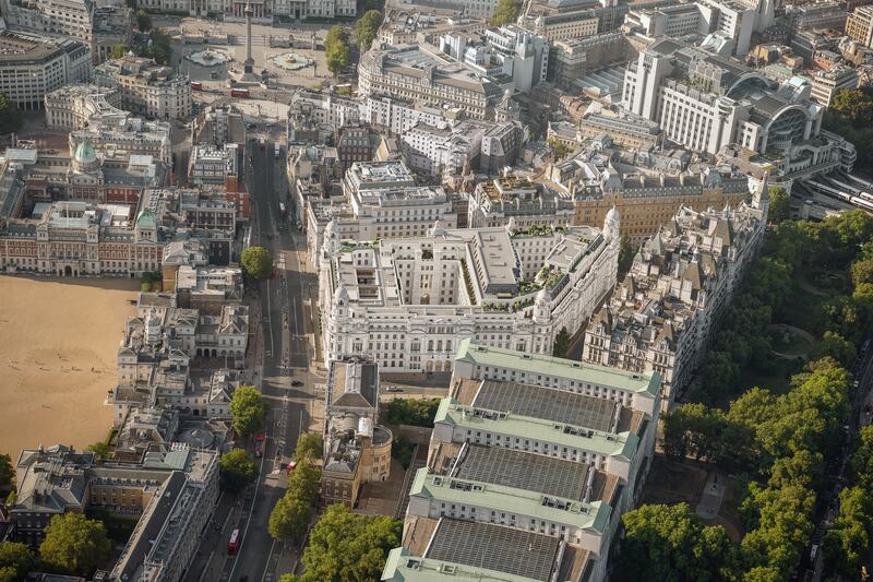 An aerial view of the development in London.