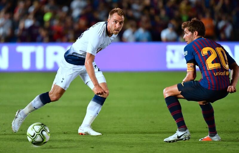 Christian Eriksen of Tottenham Hotspur in action. AFP