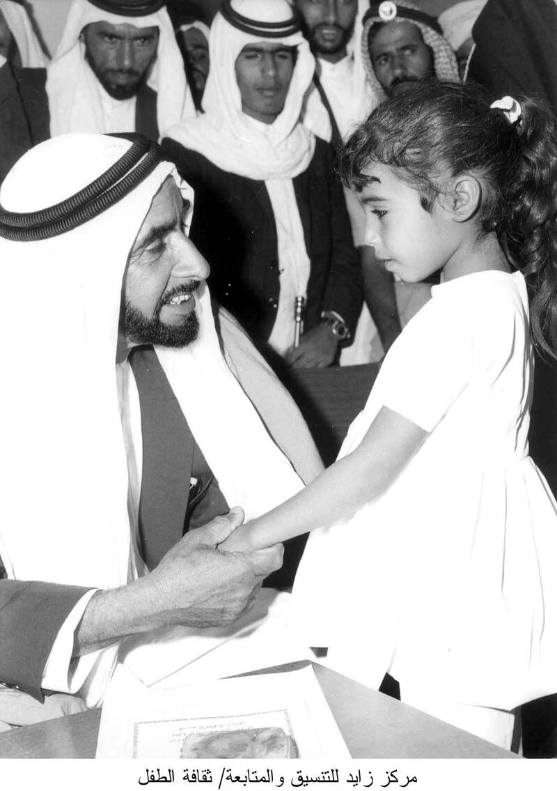 An image from the Itihad archive. Courtesy Al Itihad.
Abu Dhabi, UAE. Zayed and education. *** Local Caption ***  ZAYED & WOMANS (10).jpg