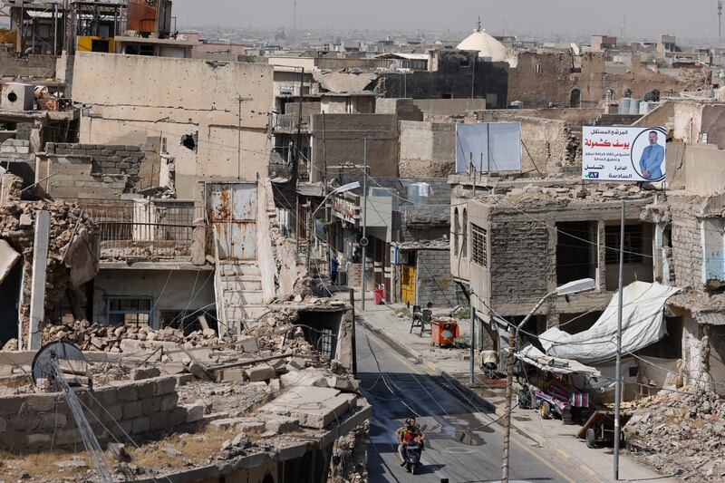 The destruction in the Old City of Mosul. AFP