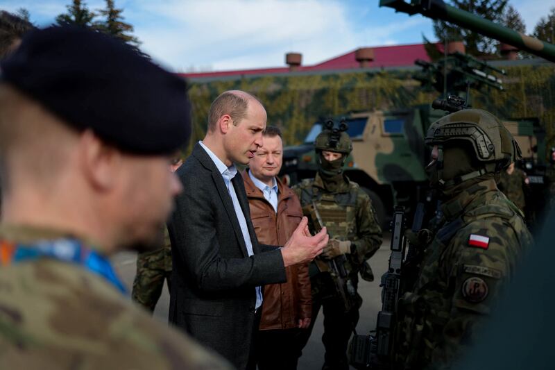 The Prince of Wales at the base. Reuters