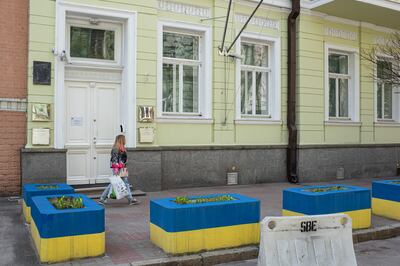 The British Embassy building in Kyiv, Ukraine. Melinda Simmons returned to the country's capital early this month after embassy staff had evacuated in February in anticipation of Russia's invasion. Getty