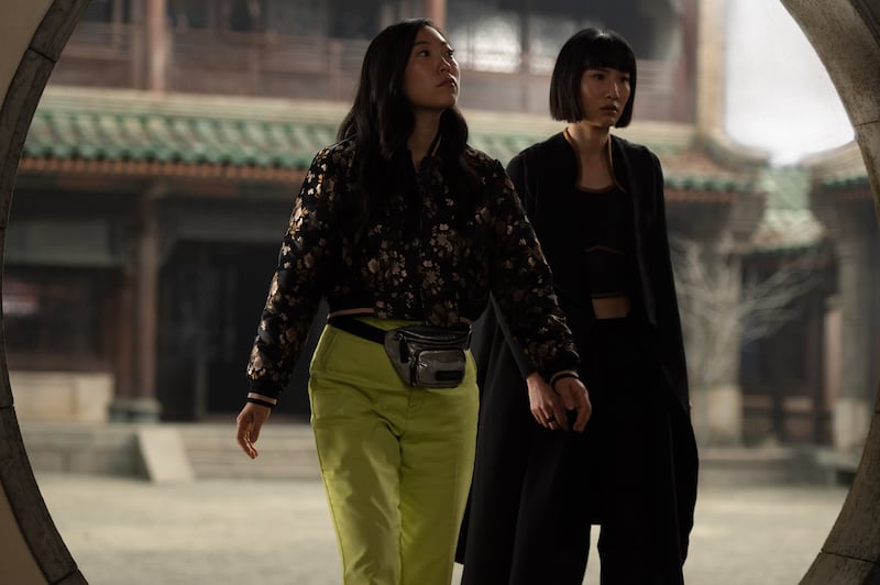 From left: Katy (Awkwafina) and Xialing (Meng’er Zhang) in Marvel's 'Shang-Chi and the Legend of the Ten Rings'. Photo: Marvel Studios