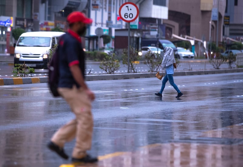 Forecasters said it would rain throughout the day. Victor Besa / The National