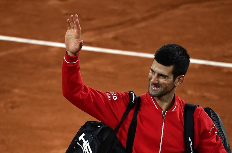 Novak Djokovic after his win. EPA