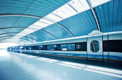Futuristic Train in Shanghai, China. Getty Images