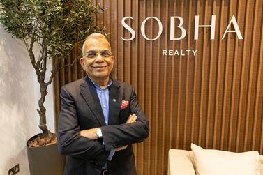 Sobha Realty targets Dh2 billion in sales in 2019 to boost growth, its chairman PNC Menon says. Antonie Robertson/The National