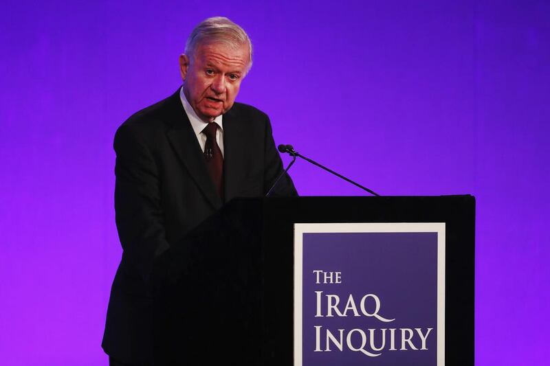 Sir John Chilcot presents the Iraq Inquiry Report in London, England. Dan Kitwood/Getty Images