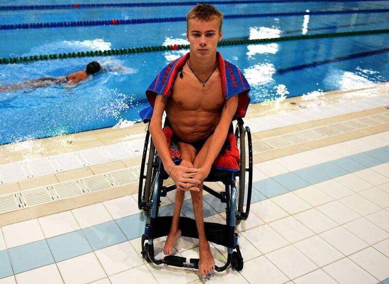 Russia Paralympic swimmer Alexander Makarov. Vasily Maximov / AFP