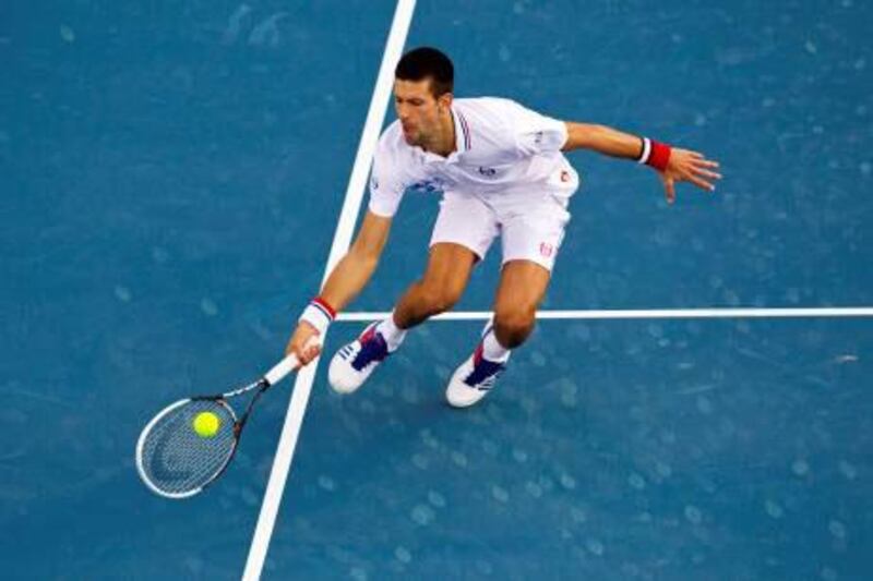 Novak Djokovic, in action against Sergiy Stakhovsky in Dubai on Wednesday, was not content being just world No 3.