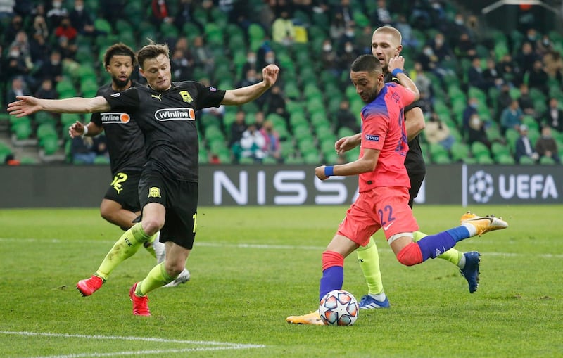 Hakim Ziyech, 8 – A full Chelsea debut to remember for Ziyech as he scored a quality individual goal to take the game away from the Russian hosts in the final 10 minutes. Ziyech’s play and movement was superb, and he was rewarded with an intelligent late goal that fooled more than one home defender. Reuters