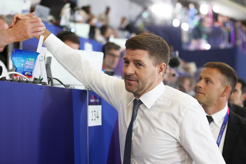 Steven Gerrard arrives at the stadium prior to the Champions League 2022/23 final match between Internazionale and Manchester City at Atatuerk Olympic Stadium on June 10, 2023 in Istanbul, Turkey. Getty Images