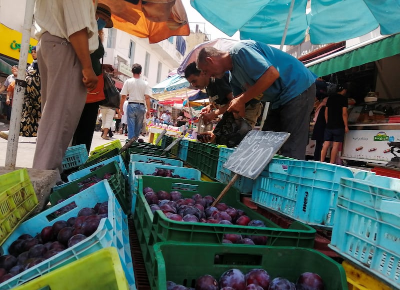 Fruit for sale at Sidi Bahri market in Tunis. Reuters