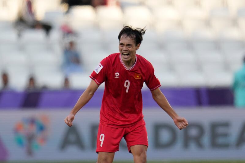 Vietnam's Nguyen Van Toan celebrates after scoring his side's second goal. AP