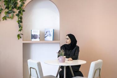 RAS AL KHAIMAH, UNITED ARAB EMIRATES. 13 AUGUST 2020. Shamma Al Ali, an Emirati woman with a mechanical engineering degree who left a high-level career to follow her passion and open her own bakery shop in RAK, Utopia Bakery. (Photo: Reem Mohammed/The National) Reporter: Section: