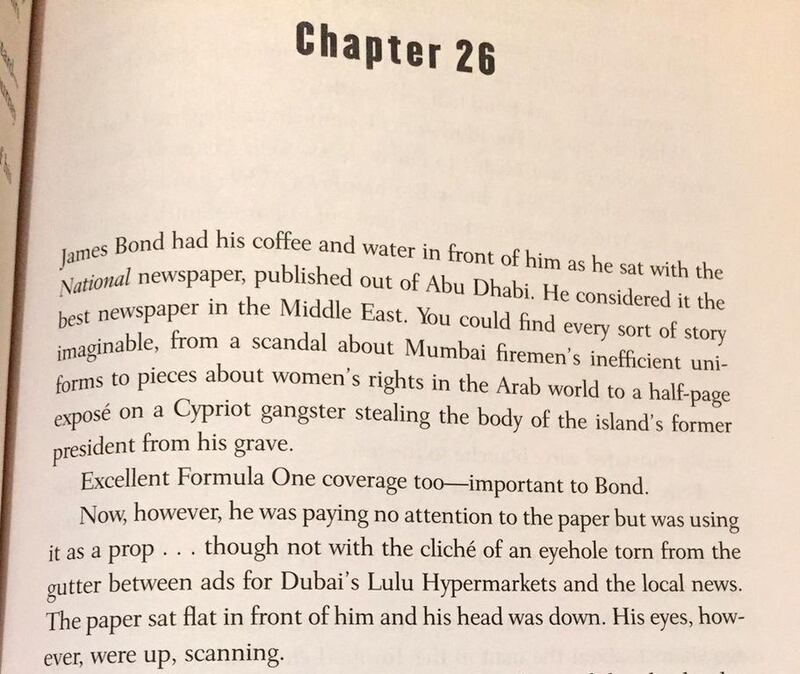 A reader shares a welcome mention of The National in Jeffery Deaver’s novel 007 Carte Blanche