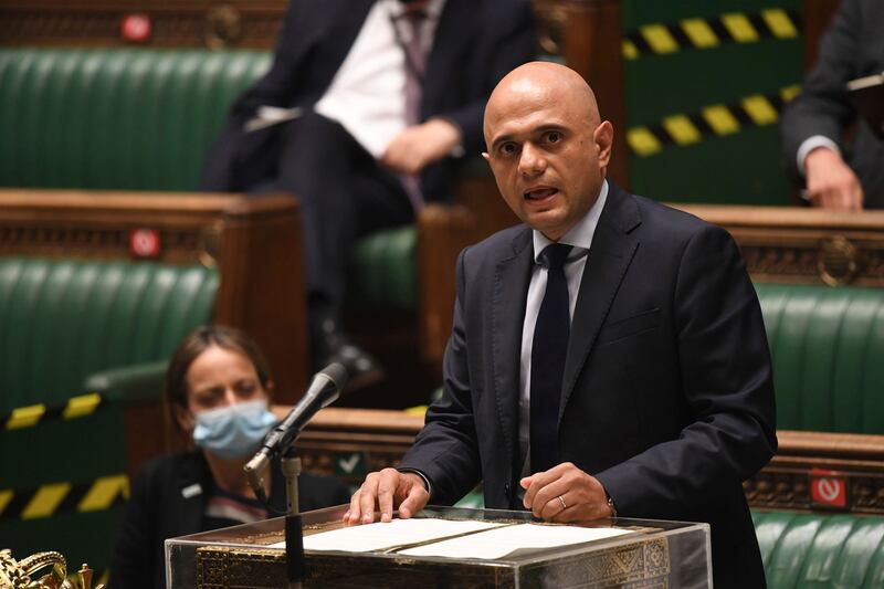 Sajid Javid, Britain's Health Secretary, updates MPs on the government's coronavirus plans.