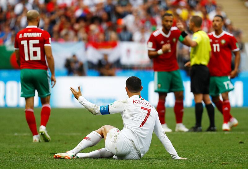 Portugal's Cristiano Ronaldo reacts. Kai Pfaffenbach / Reuters