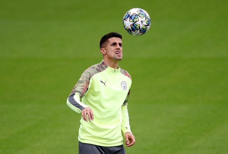 Manchester City's Joao Cancelo during training on Monday. Reuters