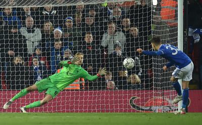 Kelleher's second penalty save, this one taken by Luke Thomas. AFP