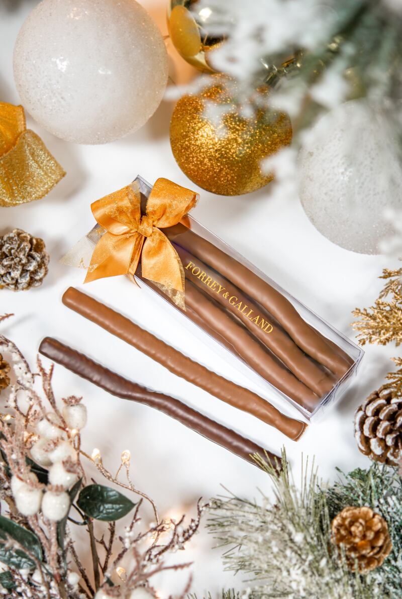 Chocolate-coated ginger sticks, Dh79, Forrey & Galland. Photo: Forrey & Galland