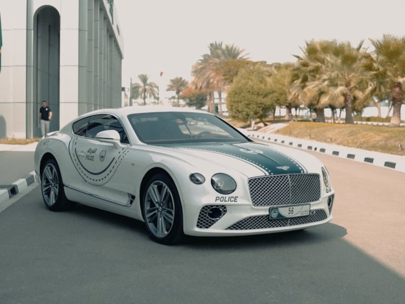 Dubai Police added a new Bentley Continental GT V8 added to their fleet.